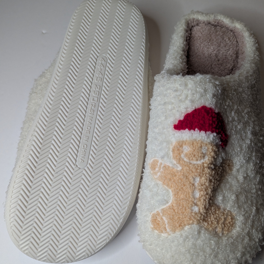 Festive Gingerbread Slippers - Picture 2 of 2